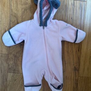 Columbia Pink Fleece Baby Onesie 0-3 month